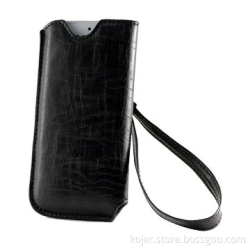 Mobile Phone Leather Pouch for iPhone 5, Retractable Pull-tab, OEM Orders Welcomed